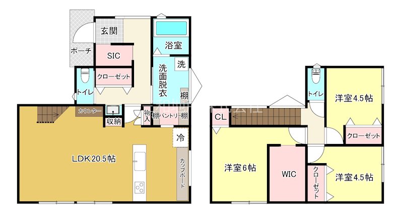 長府豊城町  間取図・土地図