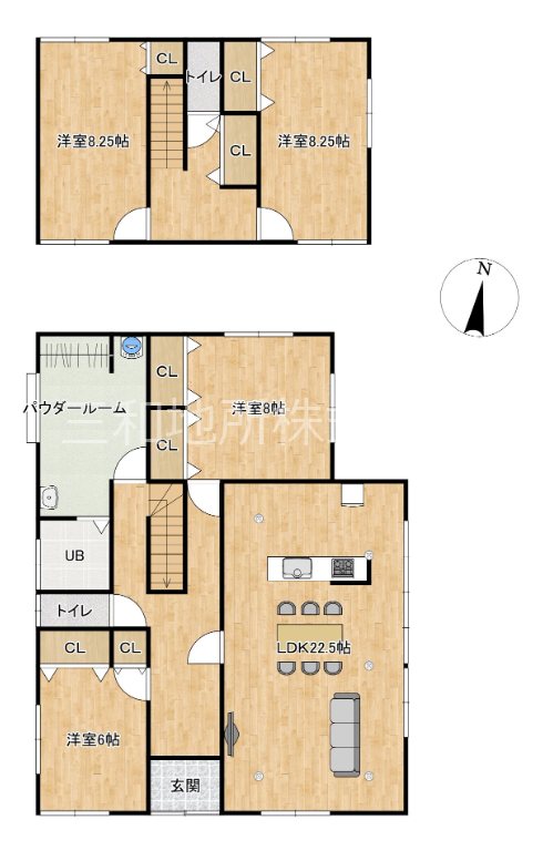大学町 間取図・土地図