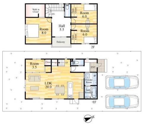 サンコート綾羅木本町9丁目　22号地 間取図・土地図