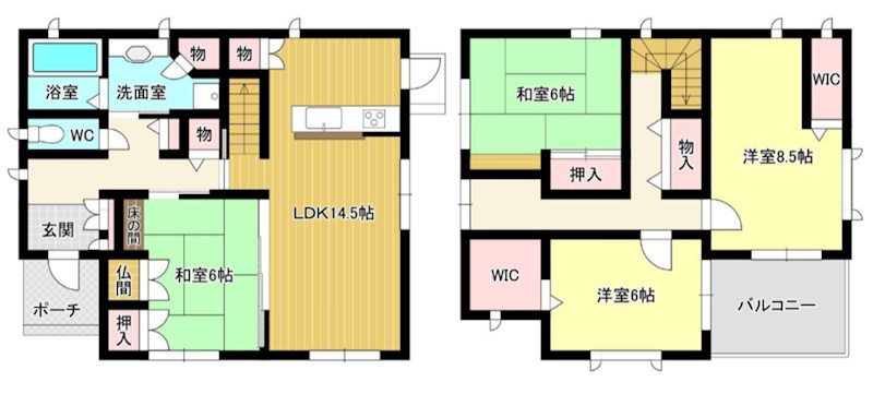 山口県下関市長府松小田西町 間取図・土地図