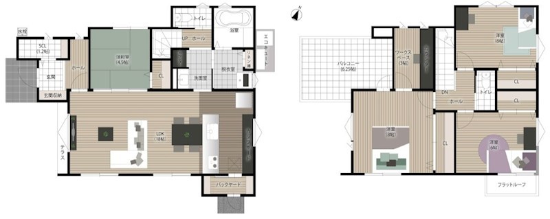 古賀市薦野新築戸建て全6区画　2号地 間取図・土地図