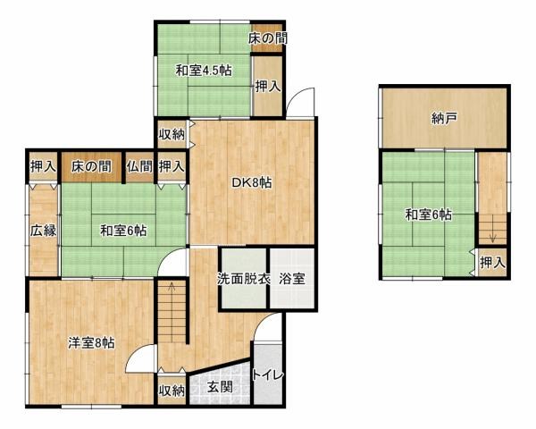 長府才川 間取図・土地図