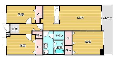 アーベインヒルズ向洋Ａ棟 間取図・土地図