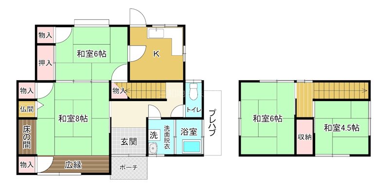 山陽小野田市大字西高泊  間取図・土地図
