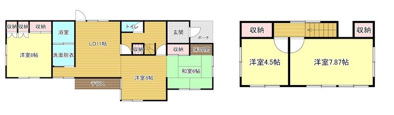 長府亀の甲 間取図・土地図
