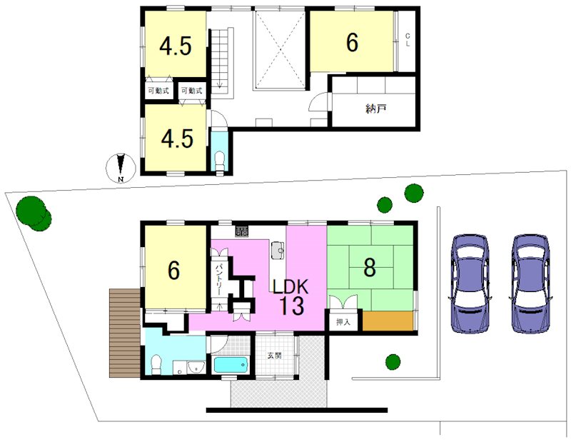 安朱屋敷町 間取り図
