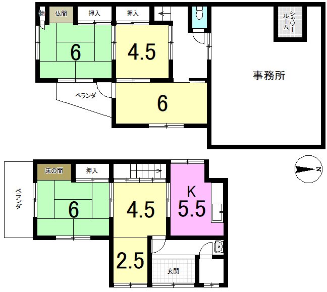 西野野色町 間取り図