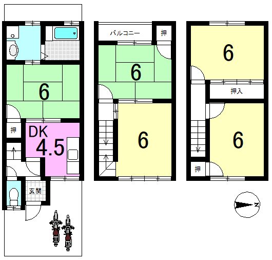 小山中ノ川町 間取り図