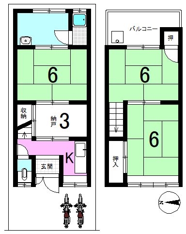 大塚南溝町 間取り図