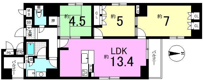 ヴィオス山科音羽マナーズ別邸 間取り図