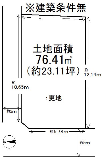 北花山中道町1号地 間取り図