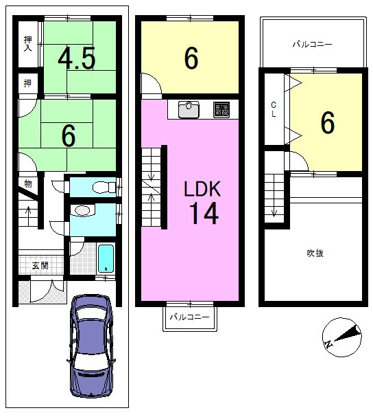 厨子奥長通 間取り図