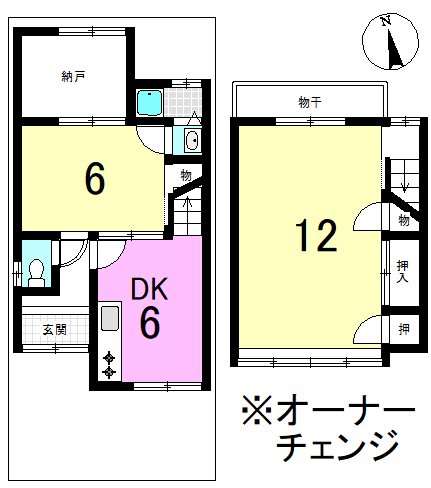 大宅中小路町 間取り図