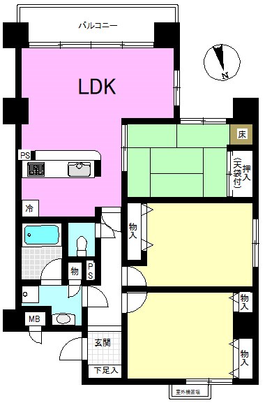 ライオンズマンション山科大宅【会員限定】  間取り図