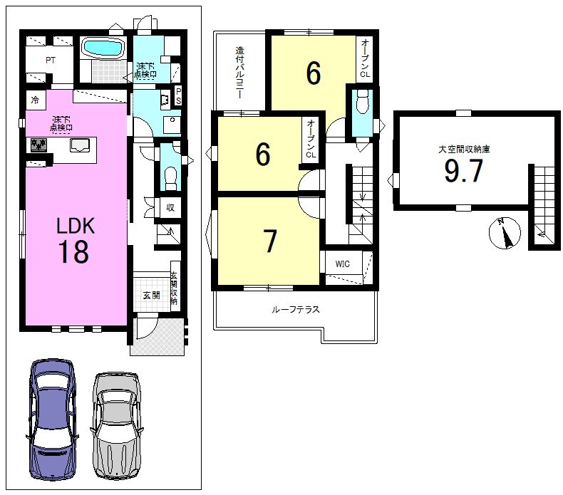 安朱馬場ノ東町23号地 間取り図