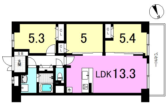 マンハイム山科 間取り図