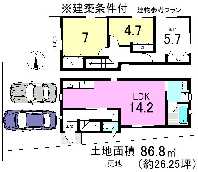 竹鼻扇町 間取り図