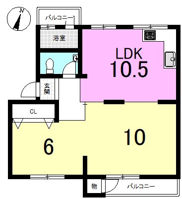 鶴甲コーポ3号館 間取り図