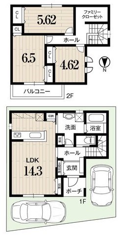 大宅古海道町Ⅱ 1号地【会員限定】 間取り図