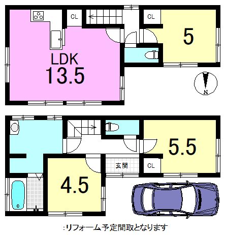 四ノ宮鎌手町 間取り図