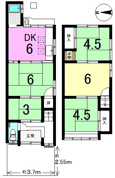 西野大手先町 間取り図