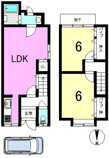 西野大鳥井町 間取り図