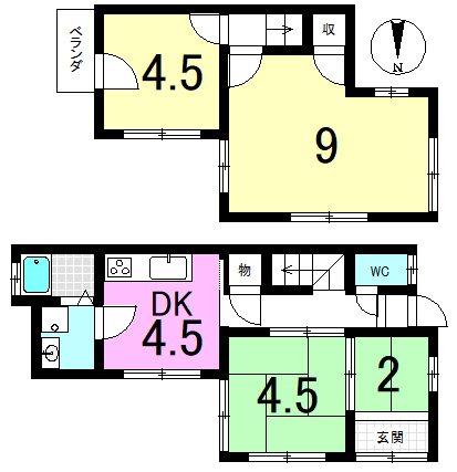 上野寺井町 間取り図