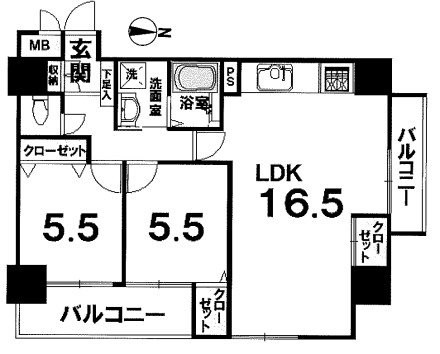 イーグルコート音羽 間取り図