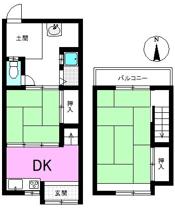 西野大鳥井町 間取り図