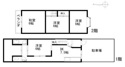 西野小柳町 間取り図