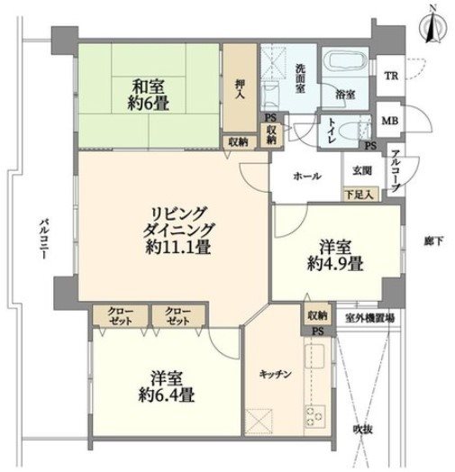 東急ドエル・アルス京都山科【会員限定】 間取り図