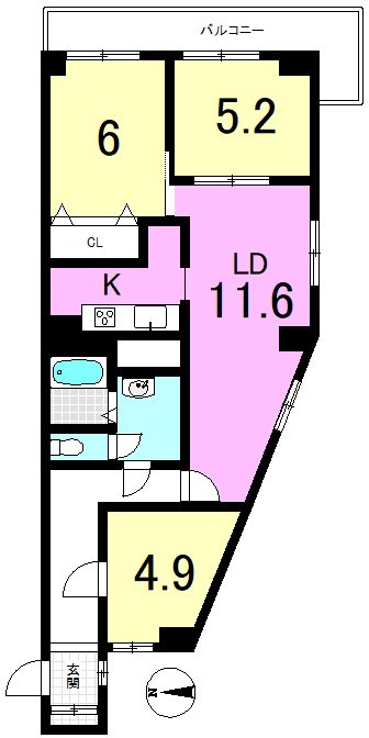 パレス山科 間取り図