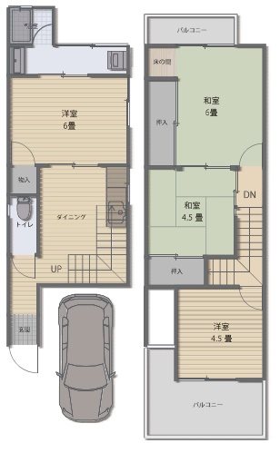 大塚元屋敷町 間取り図