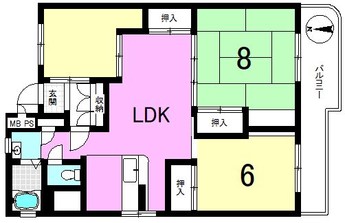 山科団地C棟 間取り図