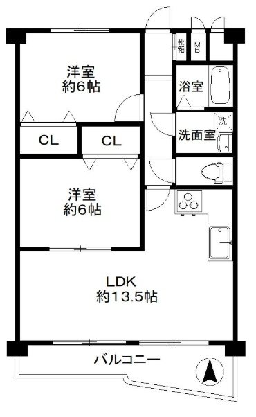 山科椥辻団地B棟【会員限定】 間取り図