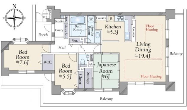 ライオンズマンション京都山科ガーデンシティ 【会員限定】 間取り図