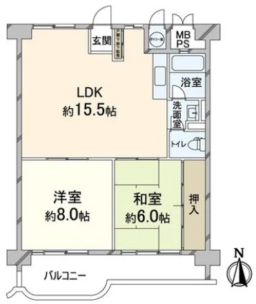 山科団地D棟【会員限定】  間取り図