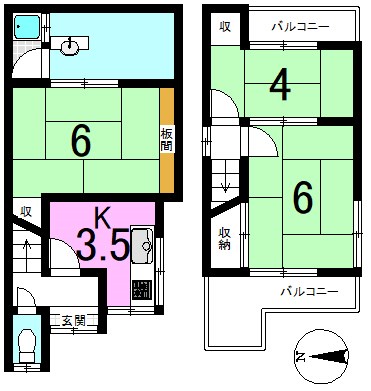 西野山射庭ノ上町 間取り図