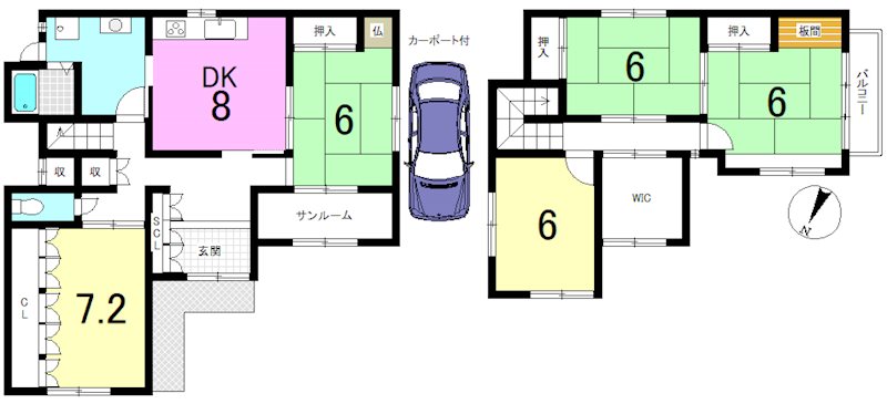 大塚北溝町 間取り図