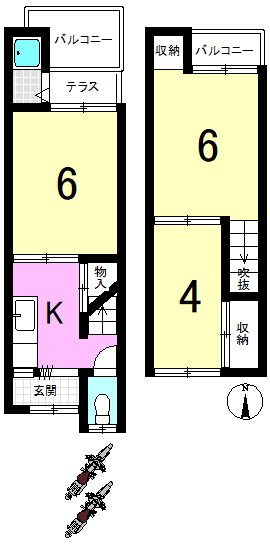 勧修寺東堂田町 間取り図