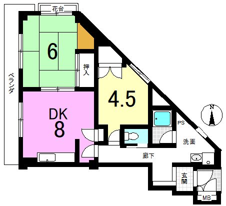 デラシオン御室 間取り図