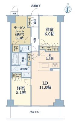 プレミスト山科椥辻ザ・テラス 【会員限定】 間取り図