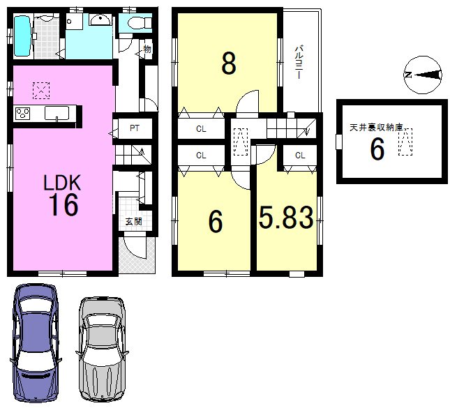 北花山中道町【会員限定】 間取り図