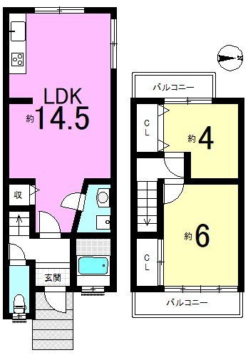 西ノ京南両町 間取り図