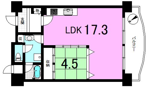 琵琶湖アーバンリゾートⅠ番館 間取り図
