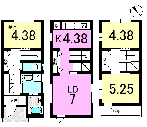 御陵久保町　新築 間取り図