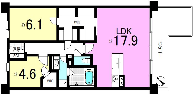 シエリア京都山科 間取り図