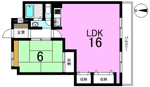 山科団地B棟 間取り図