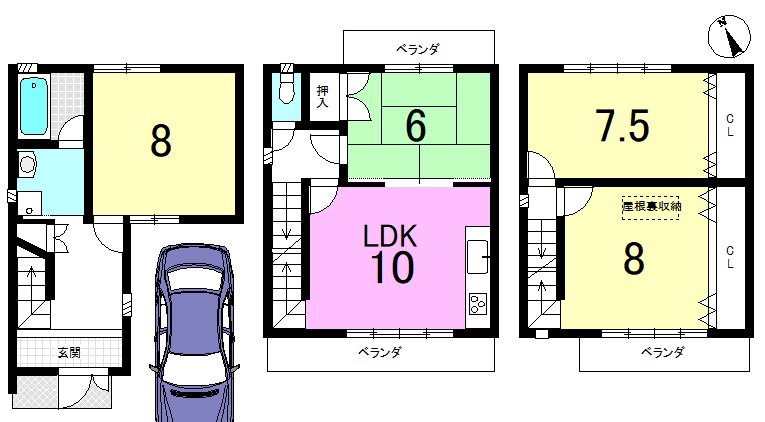 東野竹田 間取り図