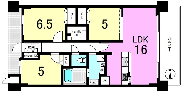 BELISTA京都山科 間取り図